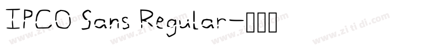 IPCO Sans Regular字体转换